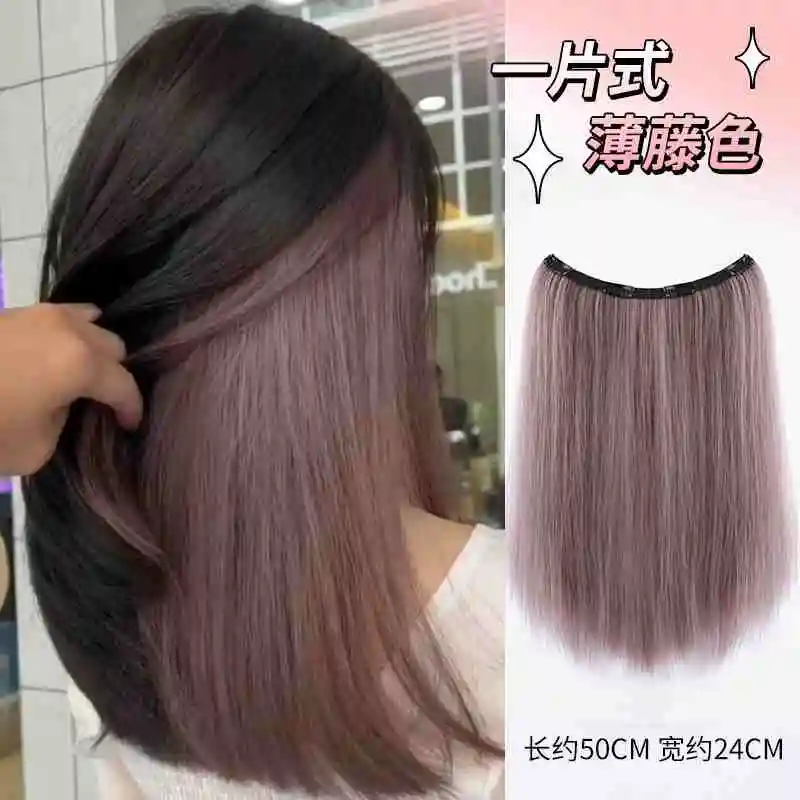 V-образный цельный синтетический 4 зажима для наращивания волос - Фотография_5