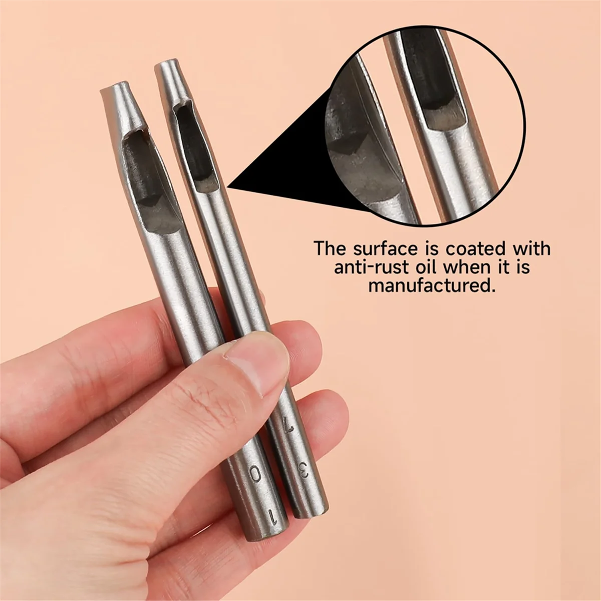 6 размеров, овальный дырокол для кожи - Фотография_3