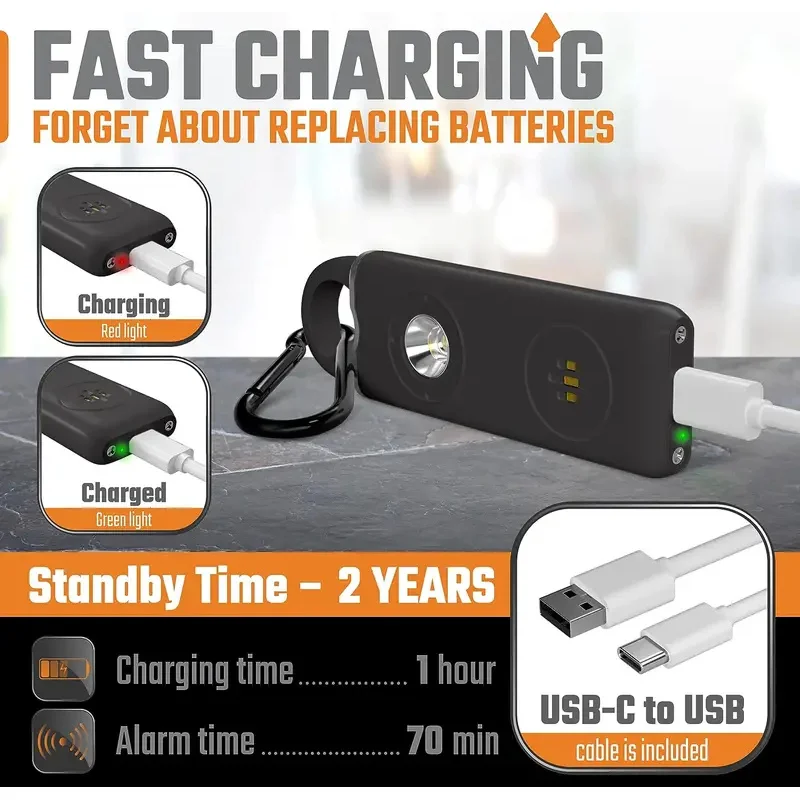 130 дб сирена самообороны охранная сигнализация для женщин и девочек - Фотография_3