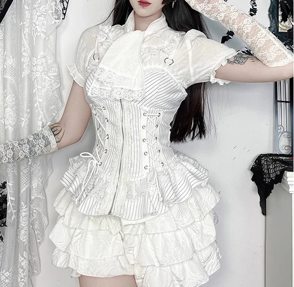 Готический белый cos subculture лолита - Фотография_4