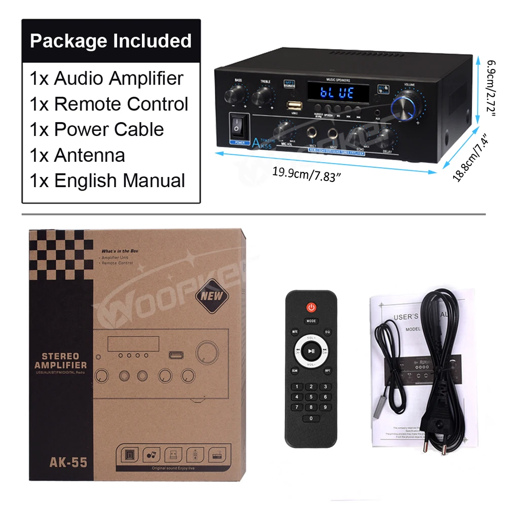 Pro/ak45/ak35 усилитель звука bluetooth - Фотография_6