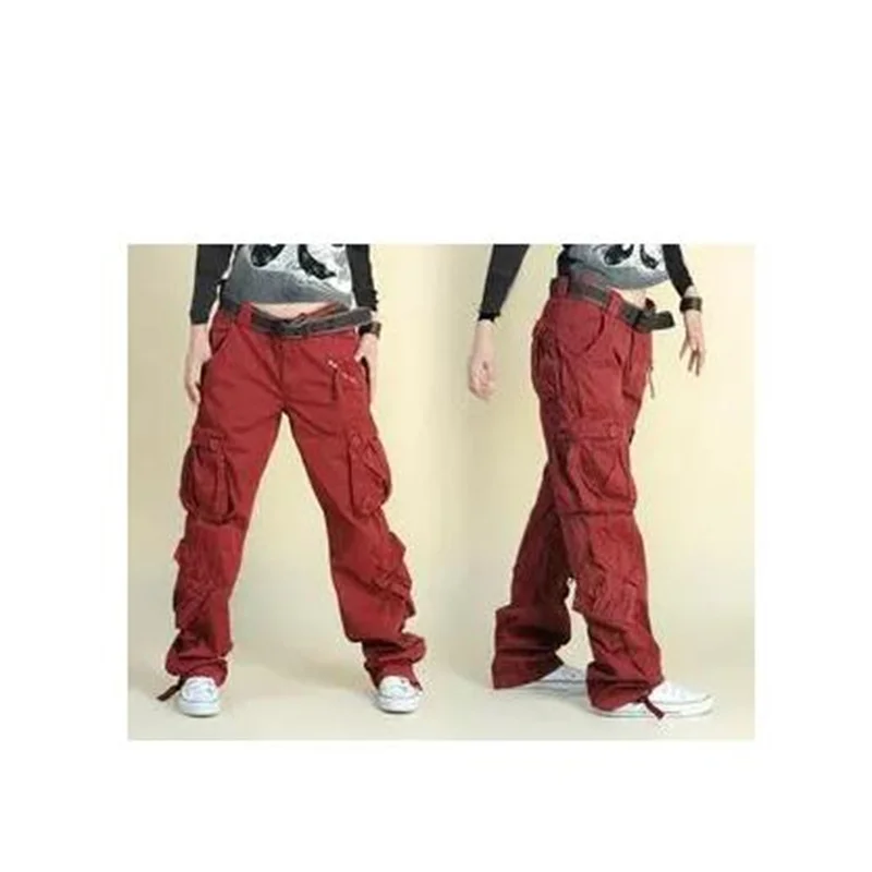 Женские карманные хлопковые брюки - Фотография_3