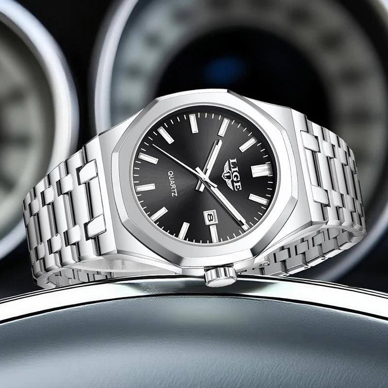 Lige мужские кварцевые наручные