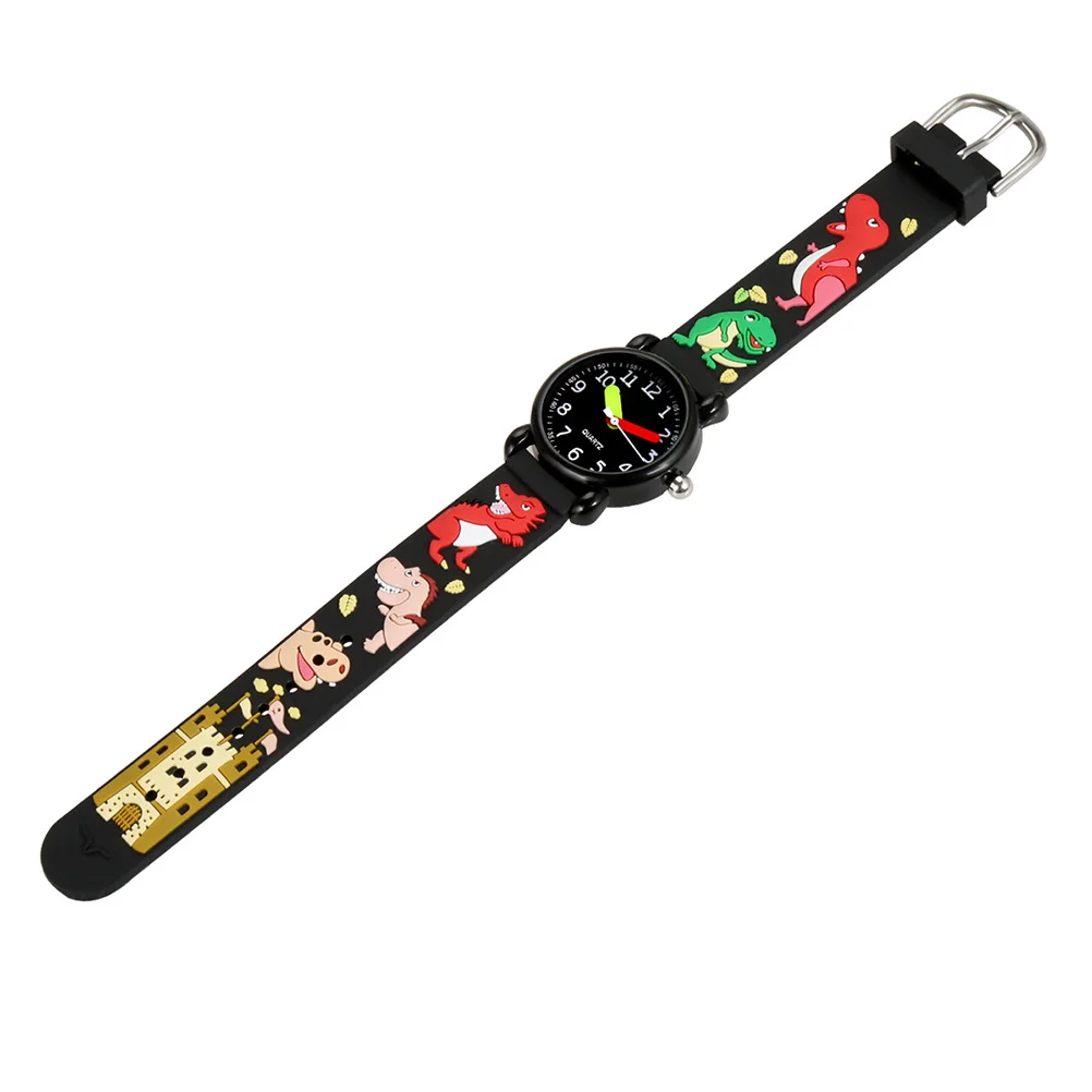 Детские часы с 3d мультяшным динозавром