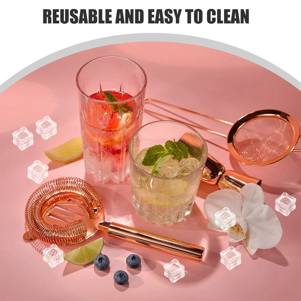 Прозрачные поддельные кубики льда - Фотография_5