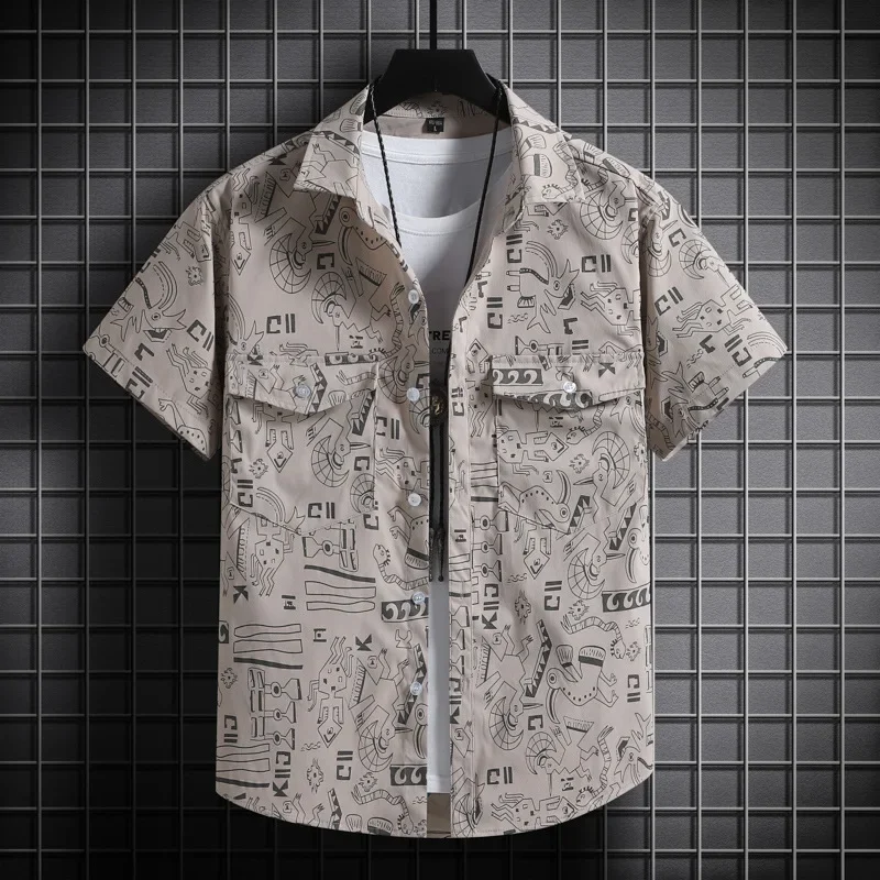 Летние рубашки с принтом l-9xl - Фотография_4