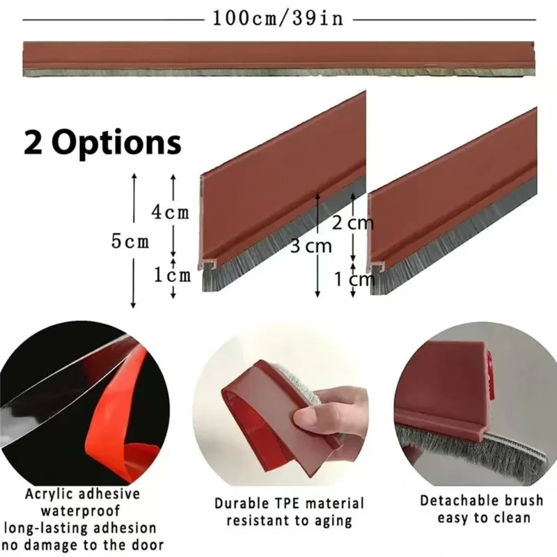 100 см уплотнительная лента с щеткой - Фотография_2