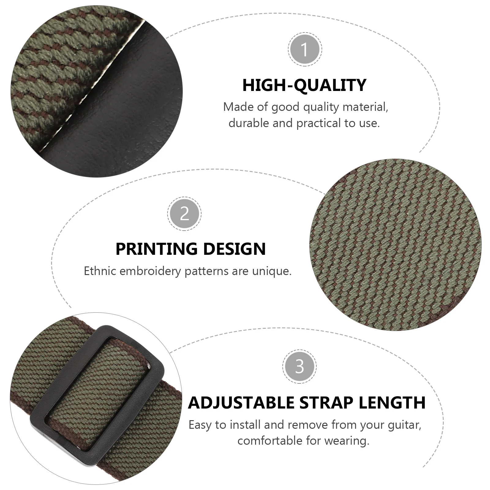 Хлопковый ремешок для гитары - Фотография_3