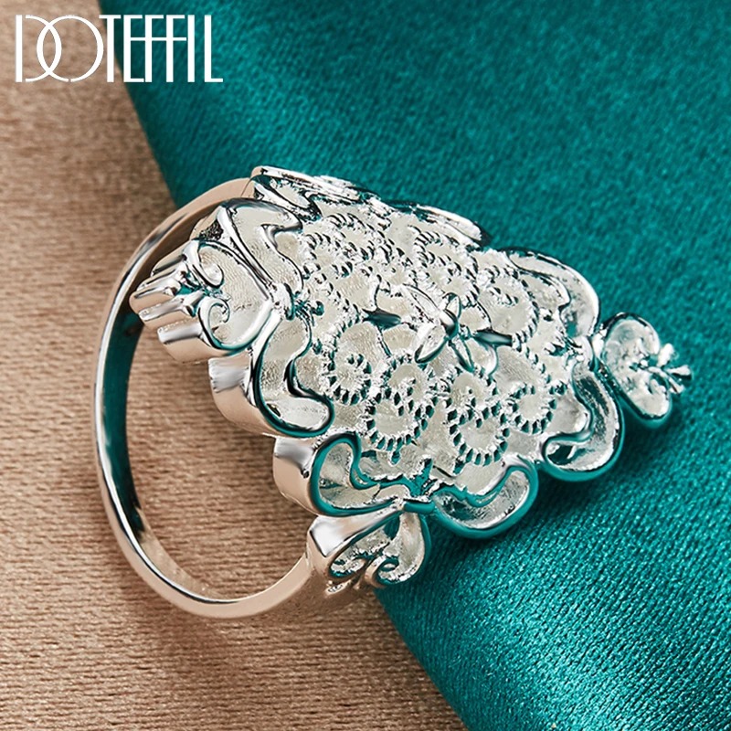 Кольцо doteffil из стерлингового серебра 925 пробы с узором - Фотография_3