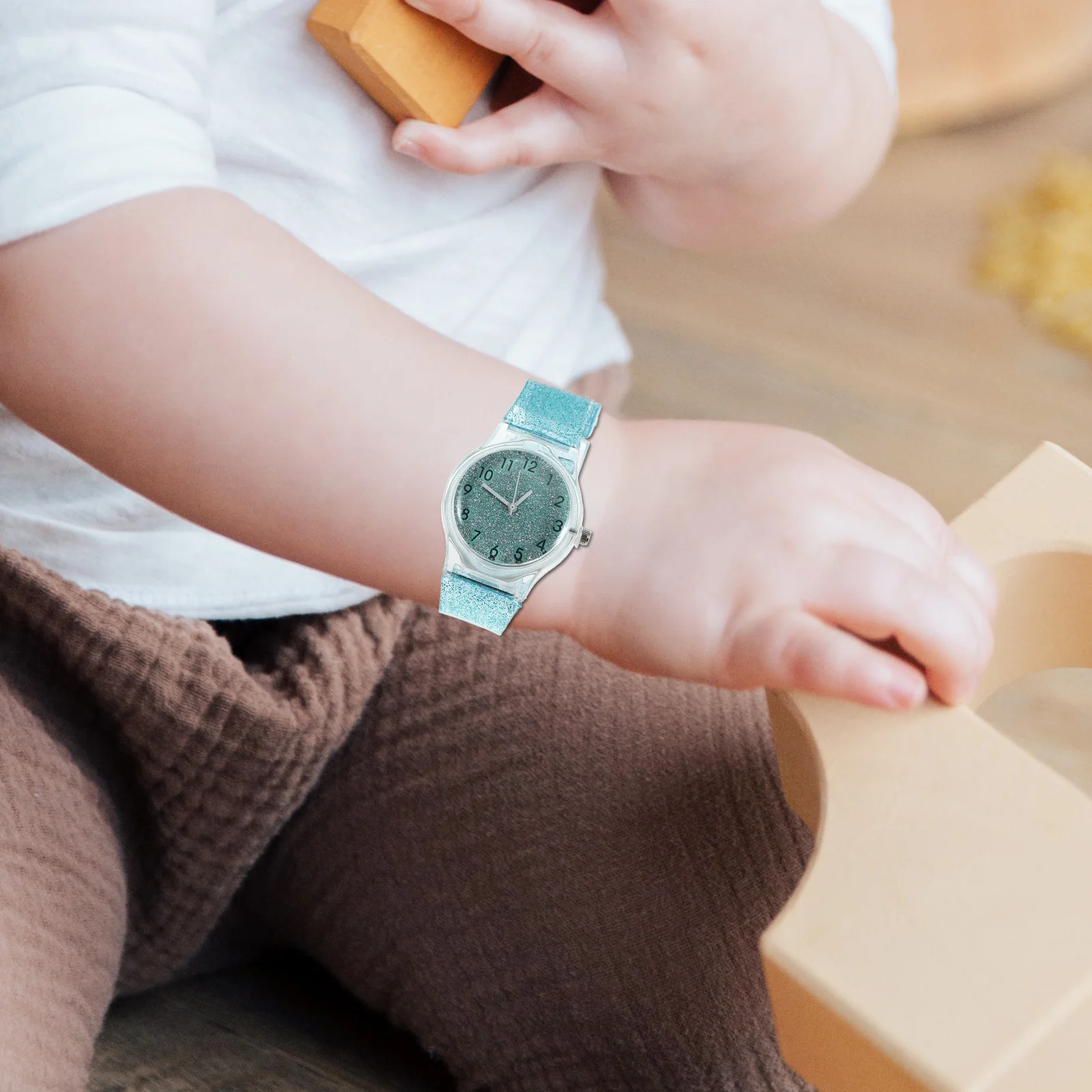 Детские часы, синие красочные мультяшные - Фотография_3