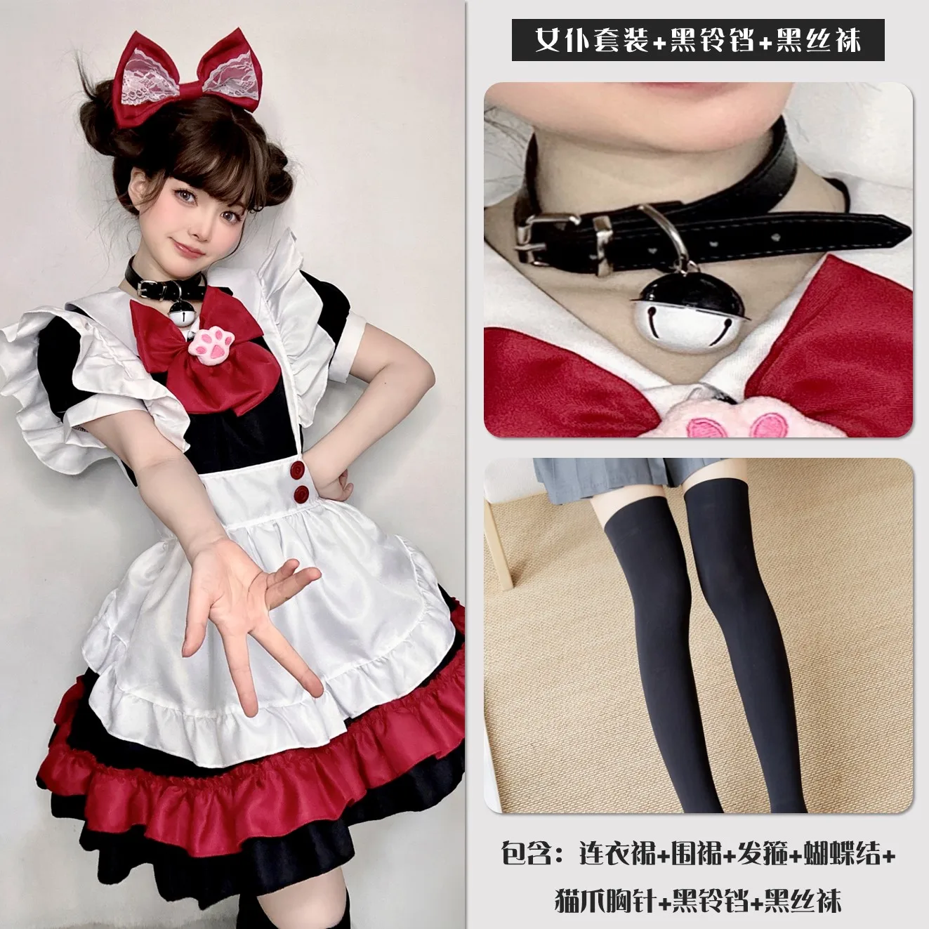 L-5x большой размер лолита черный - Фотография_5