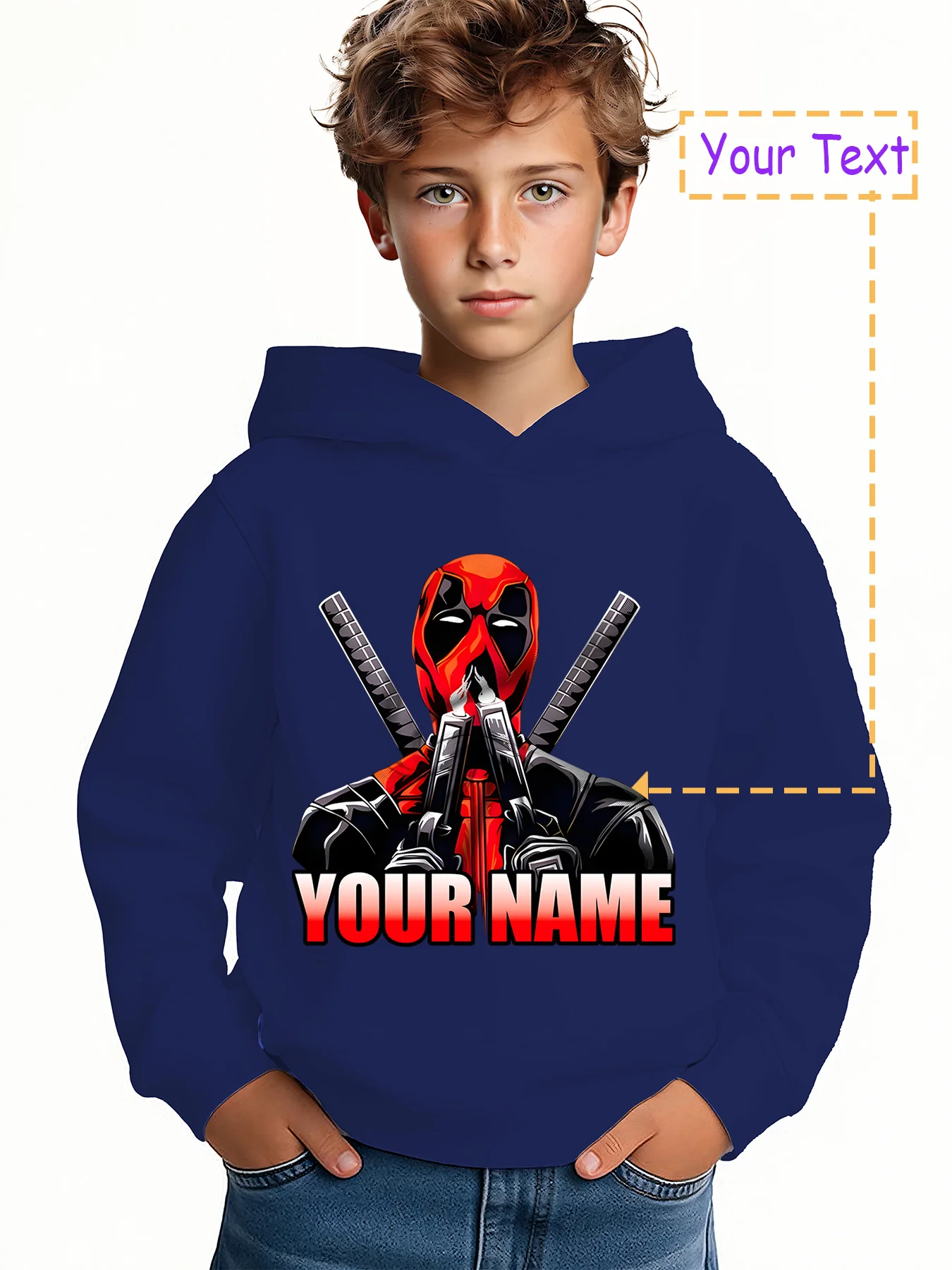 Miniso cool deadpool hoodie — двойные - Фотография_5