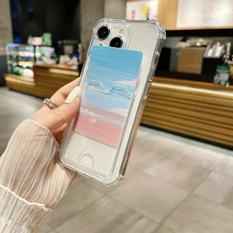 Прозрачный чехол-сумка с держателем для карт для iphone 17 - Фотография_5