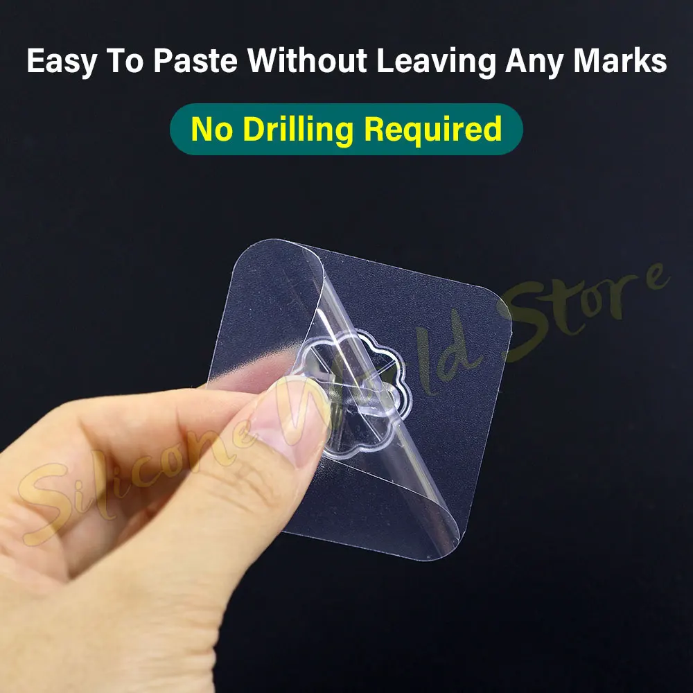 Прозрачные прочные самоклеящиеся крючки - Фотография_3