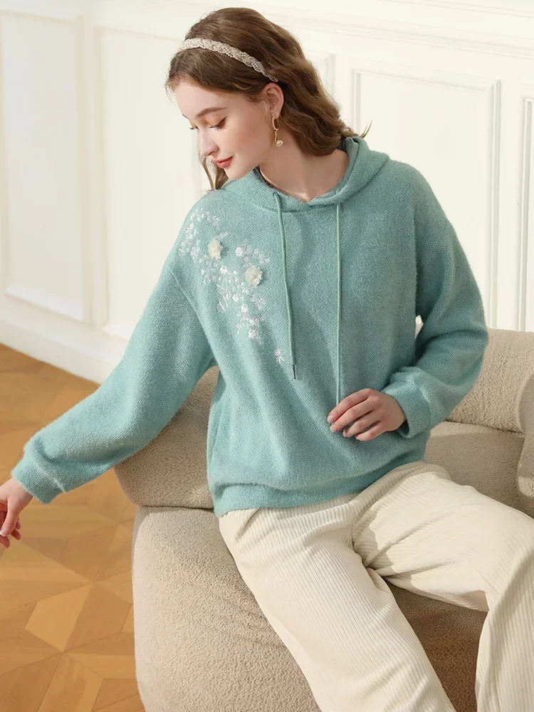 I believe you кашемировый толстый свитер с капюшоном для женщин - Фотография_4