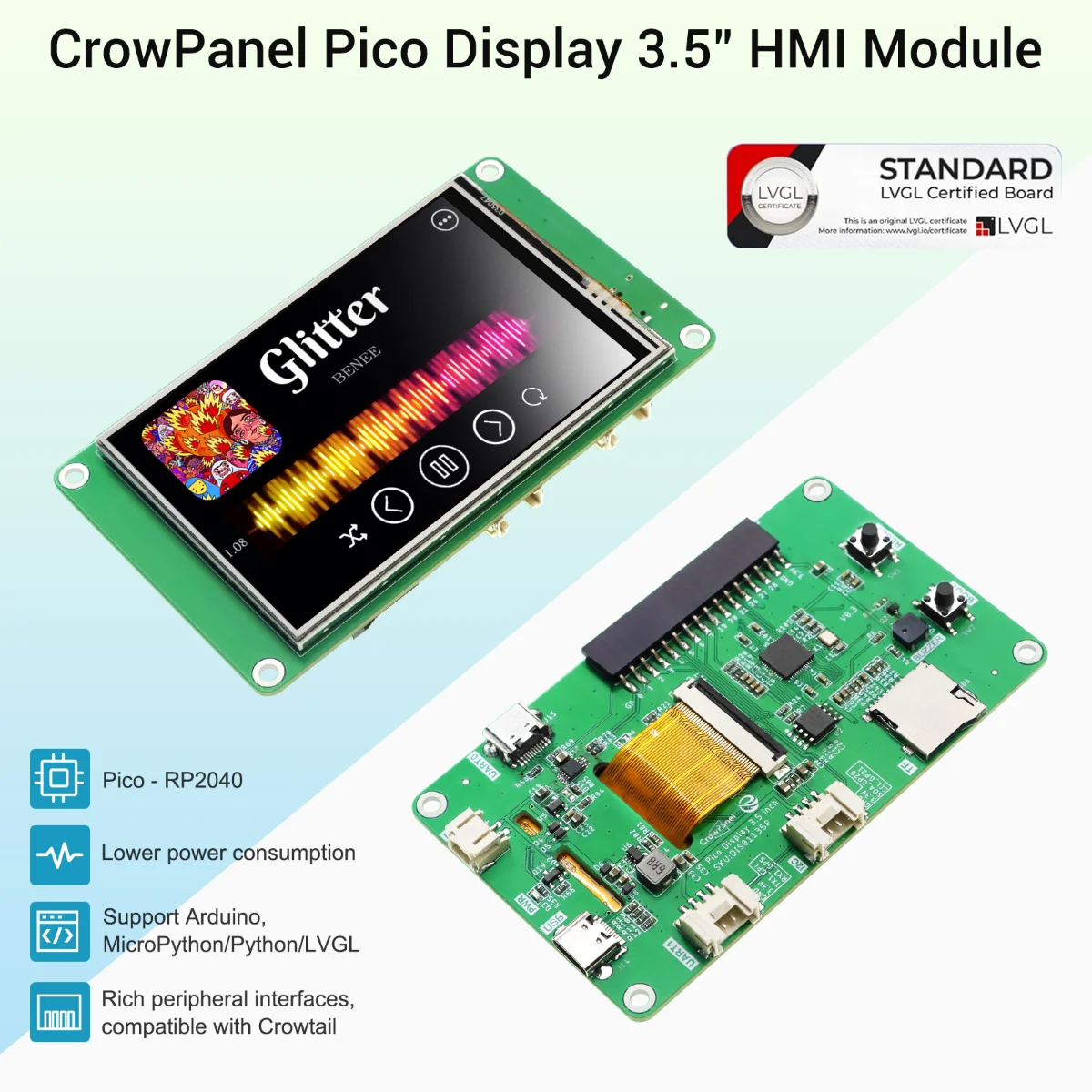 Elecrow crowpanel φ дюймов 480*320 - Фотография_4