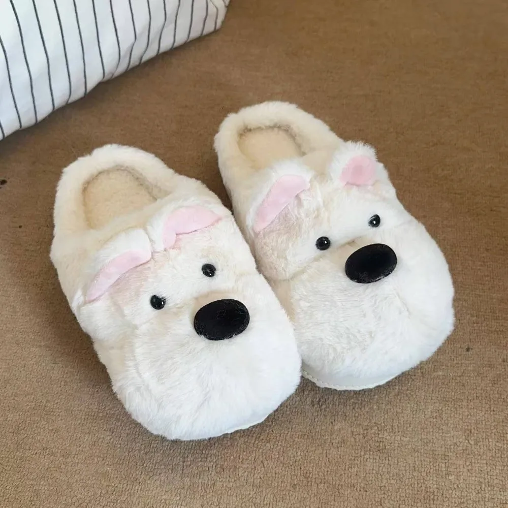 Пушистые зимние плюшевые тапочки для щенков - Фотография_4