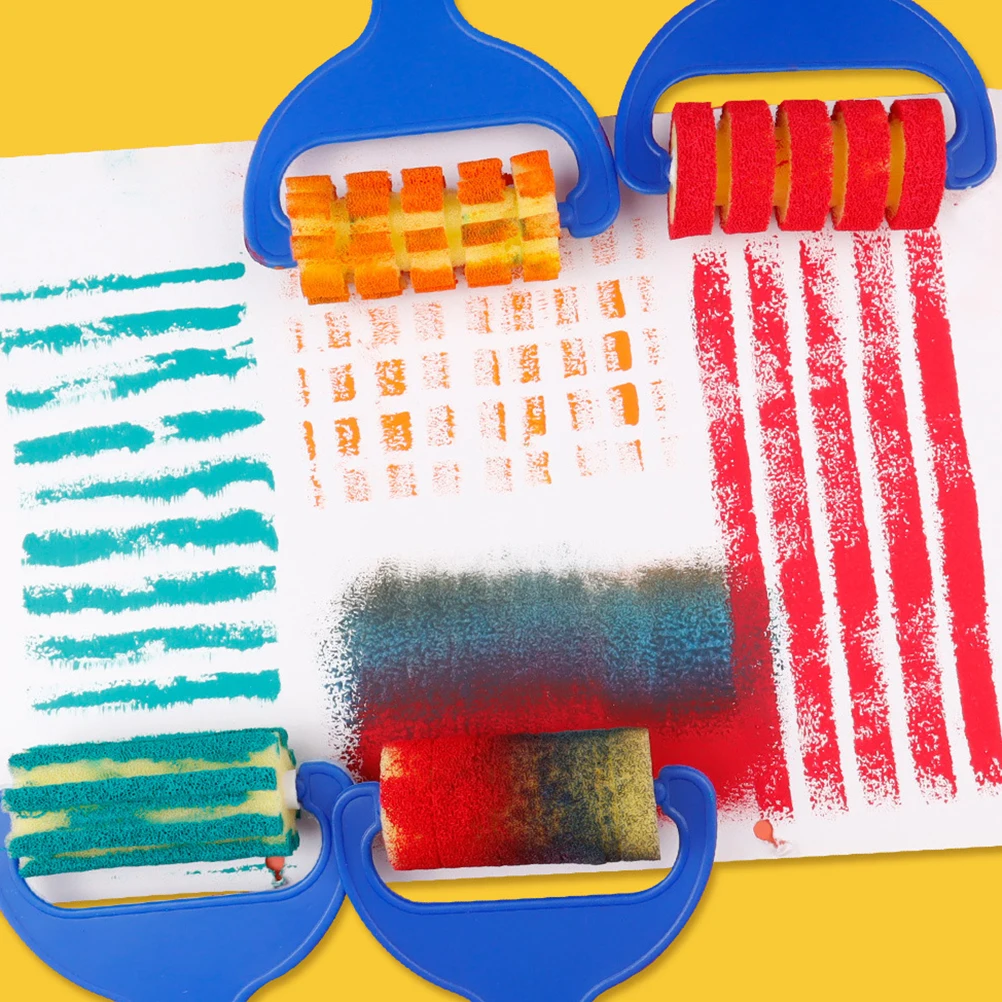 2 комплекта, детские губчатые ролики для рисования
