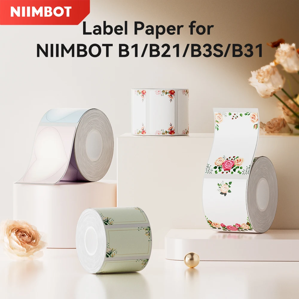1 рулон, термоцветная этикетка niimbot