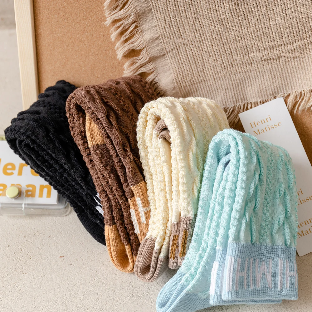 Носки женские длинные из натурального хлопка - Фотография_6