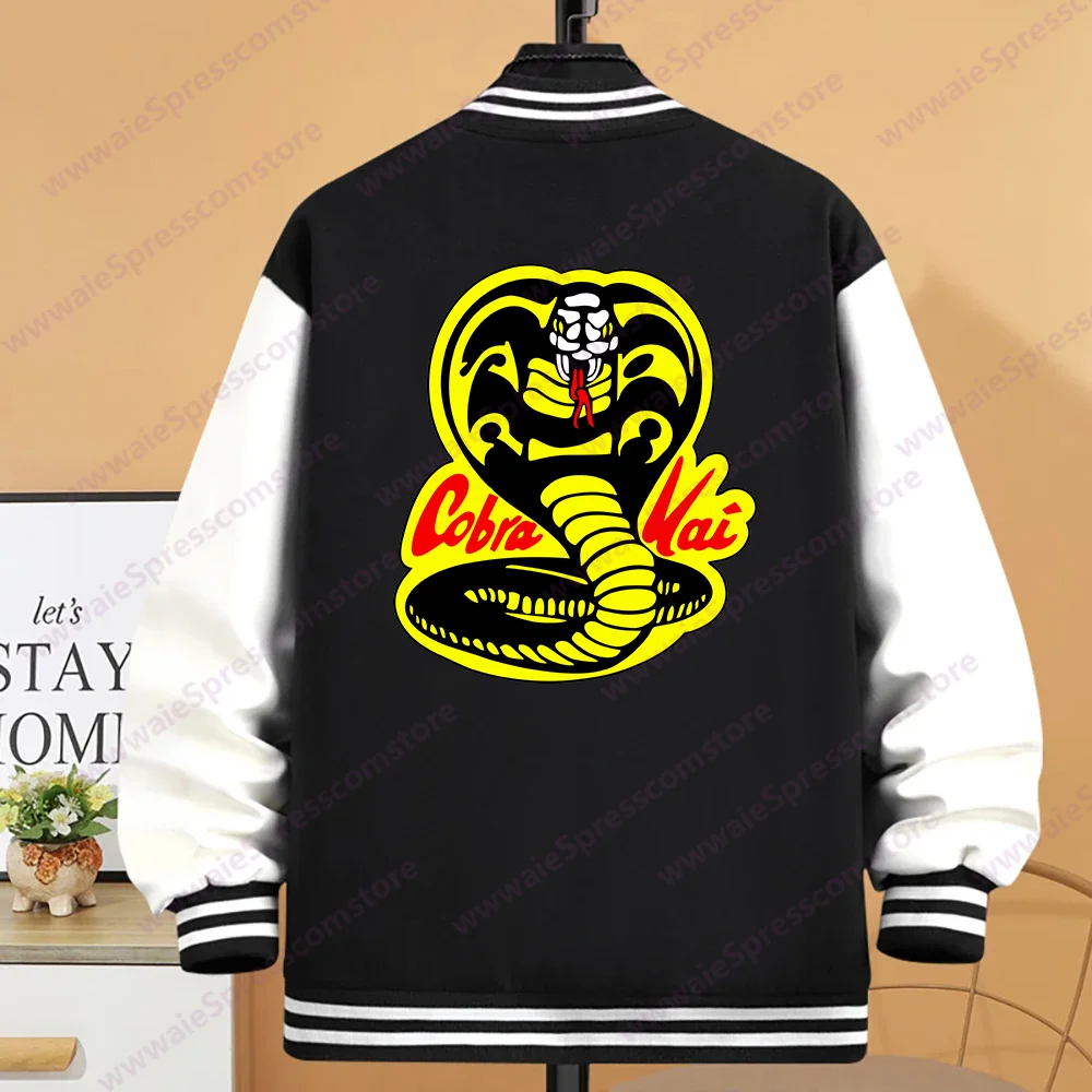 Осенне-зимняя бейсбольная рубашка с узором cobra kai - Фотография_2