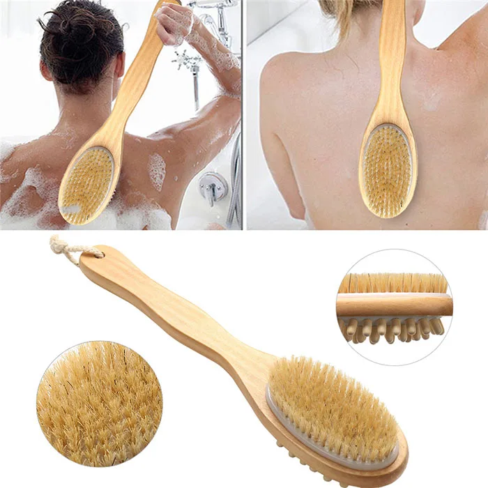 Бамбуковая щетка для тела bath blossom для скруббера для спины
