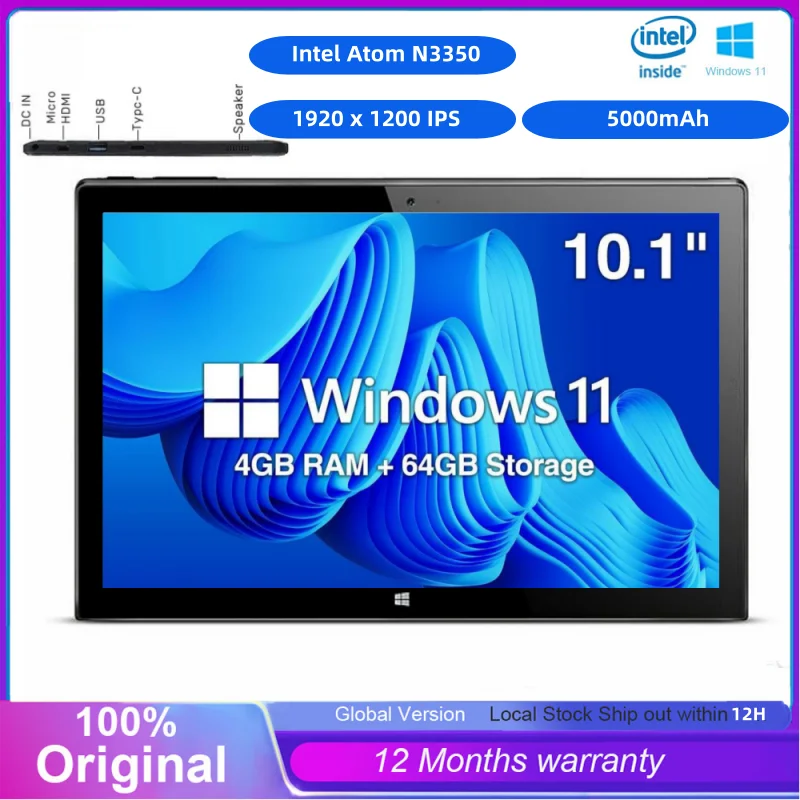Большие продажи type-c планшетный пк intel n3350 windows 11