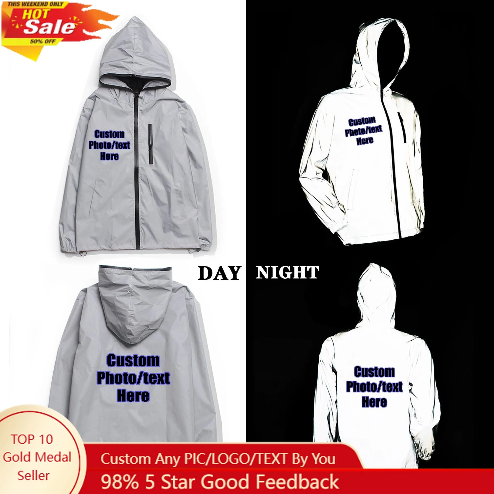 Светоотражающая куртка на заказ для мужчин и женщин