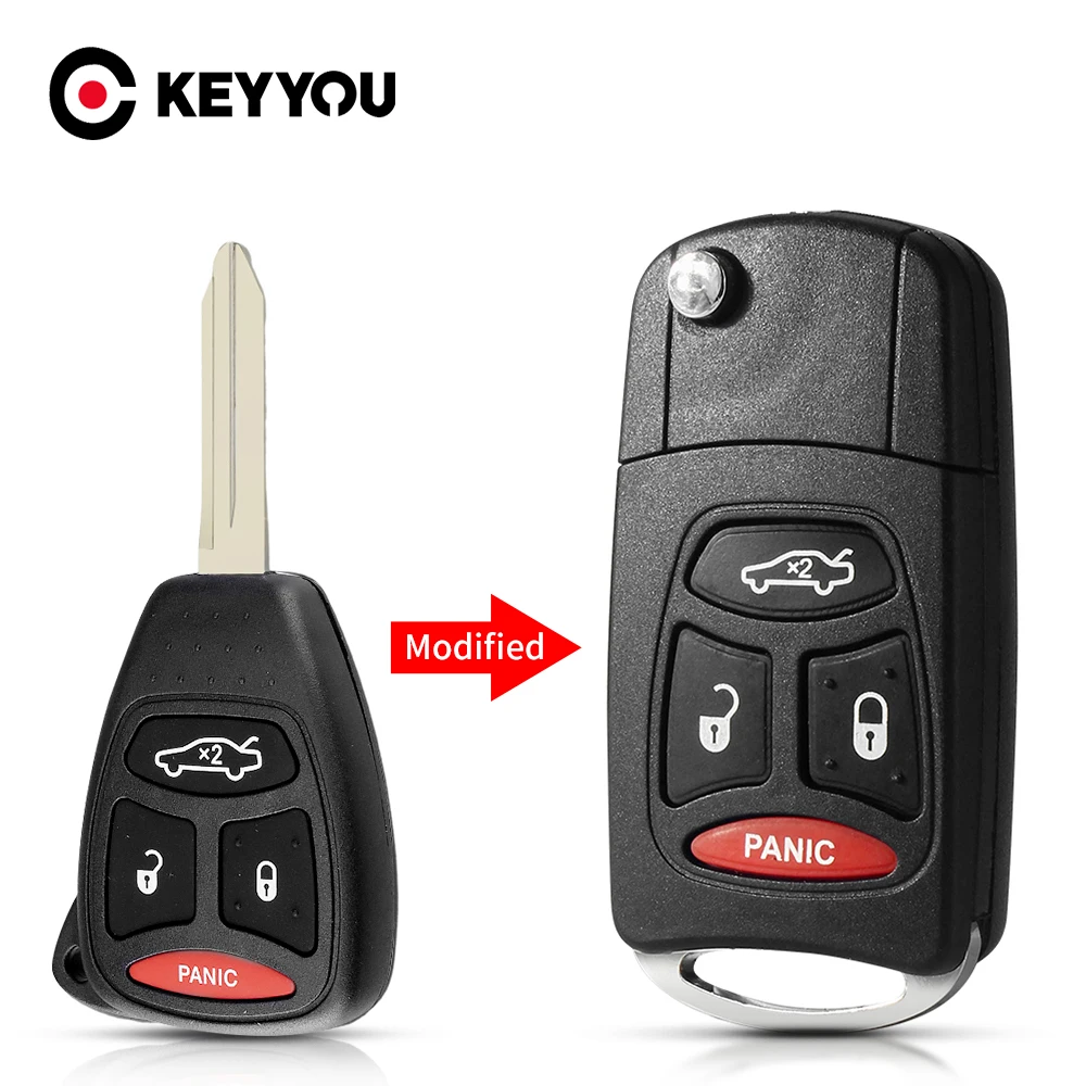 Keyyou 3 + 1 кнопка чехол для автомобильного