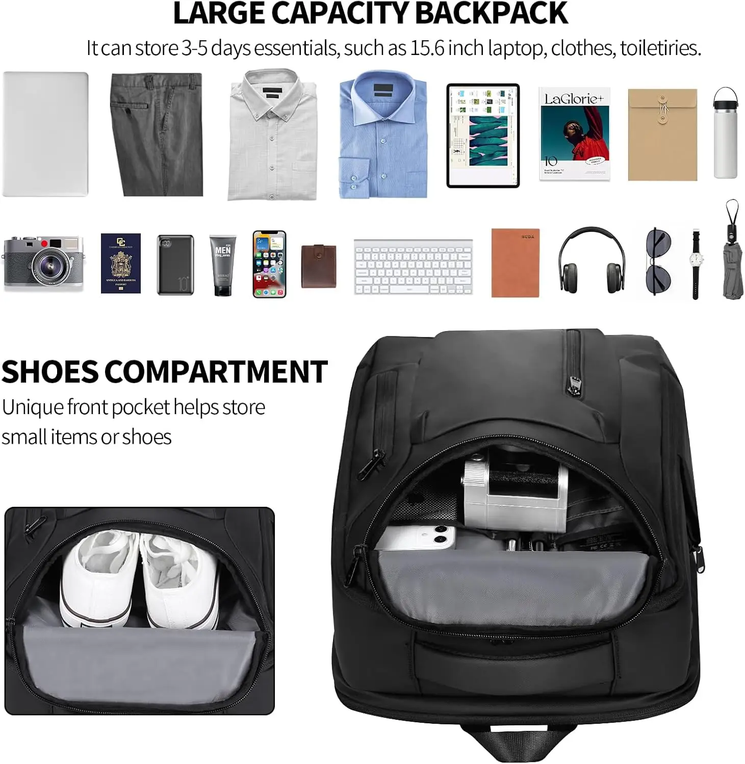 Homiee бизнес смарт-рюкзак водонепроницаемый 15 - Фотография_4