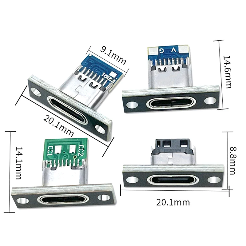 Разъем usb 3.1 типа c с винтовой крепежной пластиной type-c usb-разъем 3 - Фотография_6