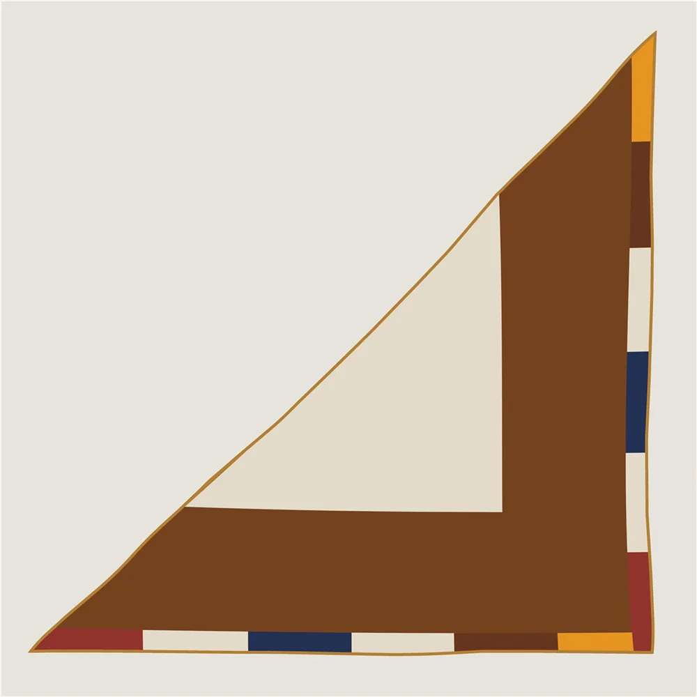 Треугольный кашемировый шелковый шарф - Фотография_2