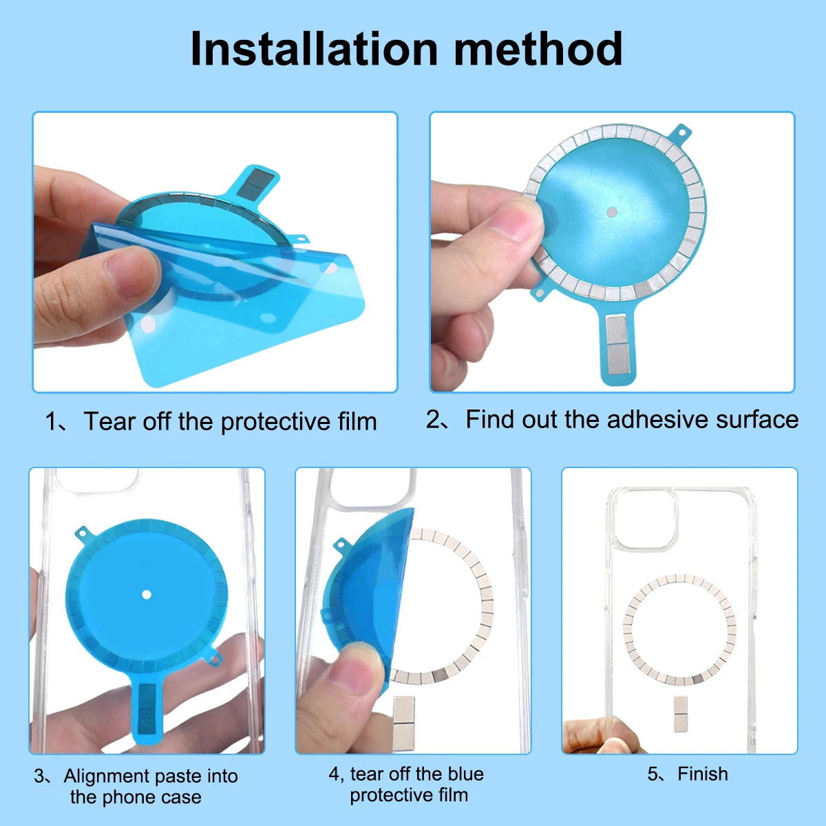 Магнитная круглая наклейка для magsafe для iphone 14 13 pro max - Фотография_5