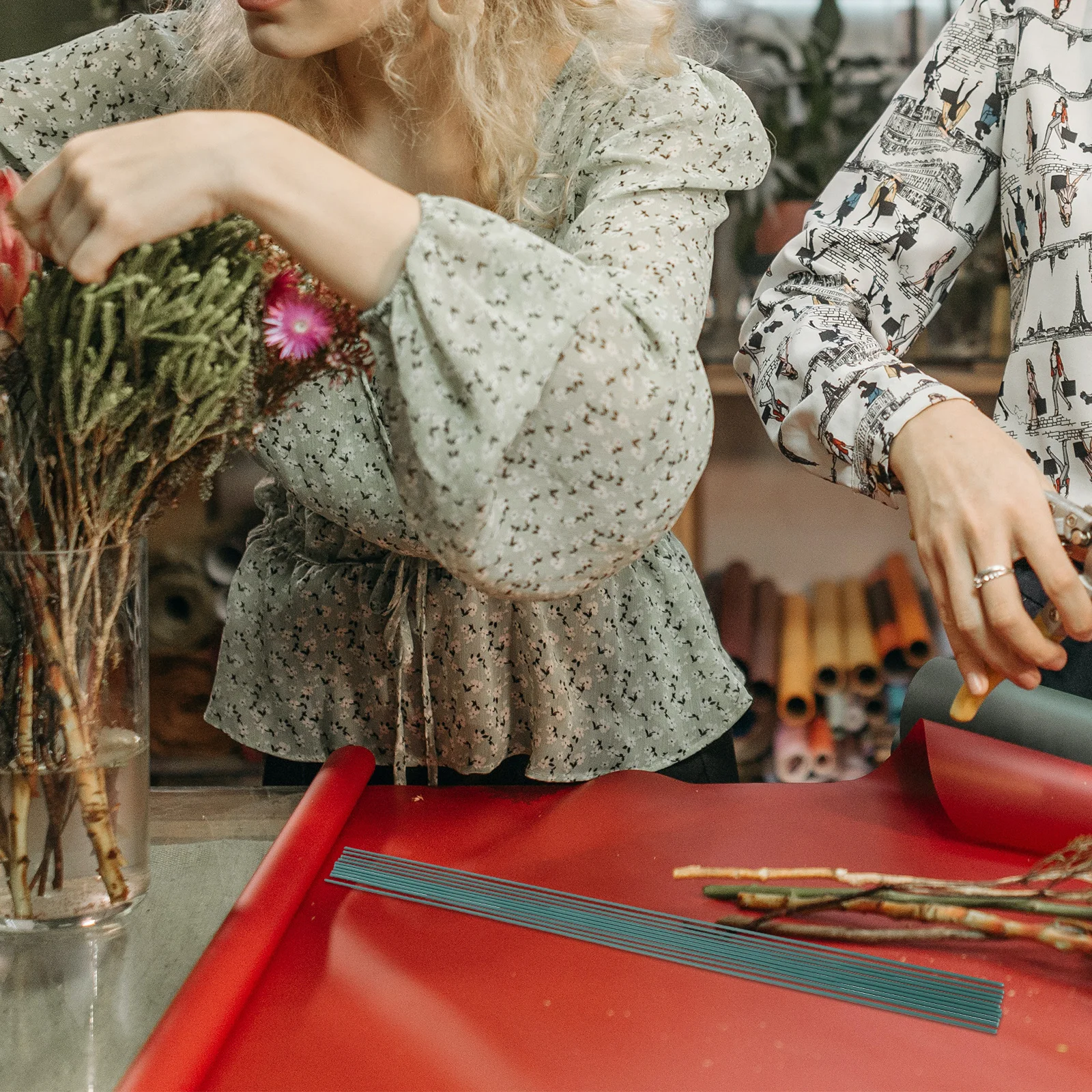 1 комплект, скручивающая палочка с цветком розы