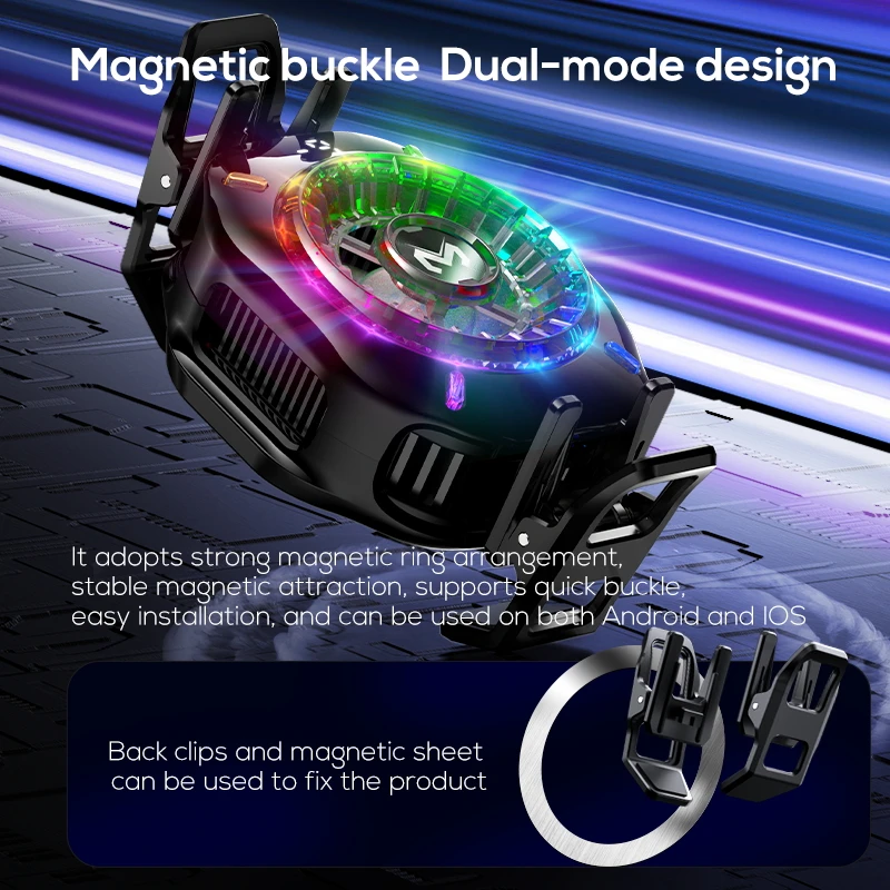 Новый полупроводниковый кулер для телефона cx10 с цветной подсветкой rgb - Фотография_3