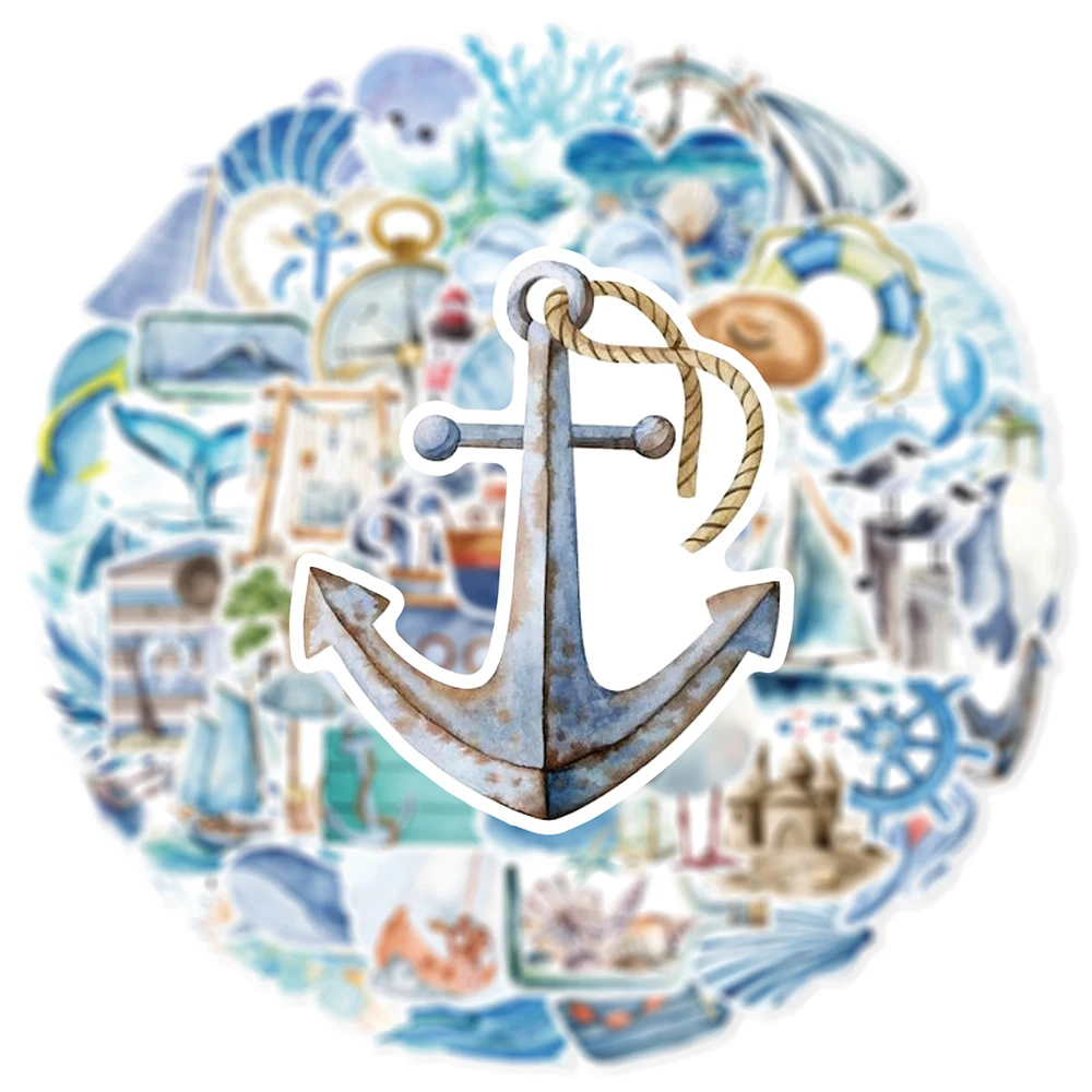 Синий морской мир мультфильм граффити - Фотография_4