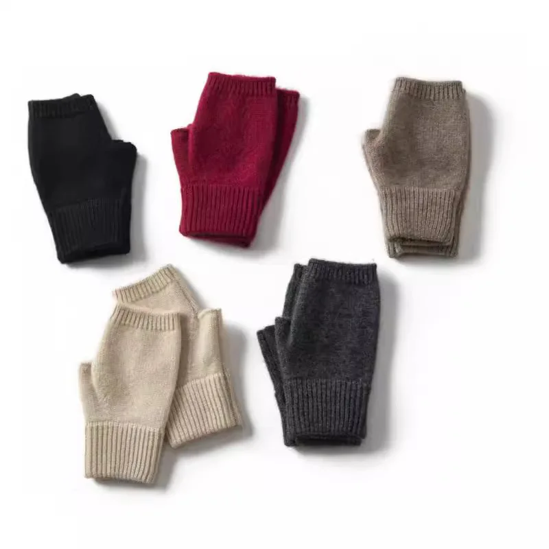 Зимние женские рукавицы из 100% мериносовой шерсти