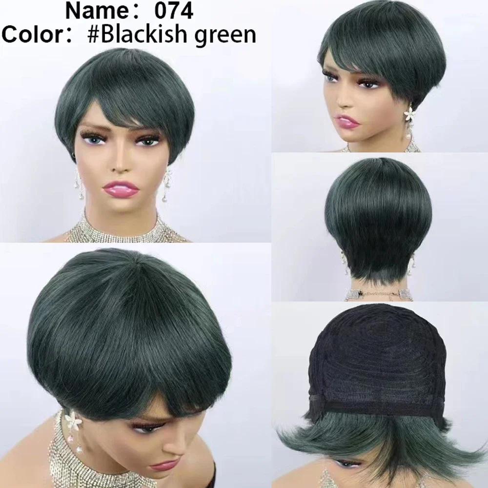 8-дюймовый короткий парик из волос remy - Фотография_5