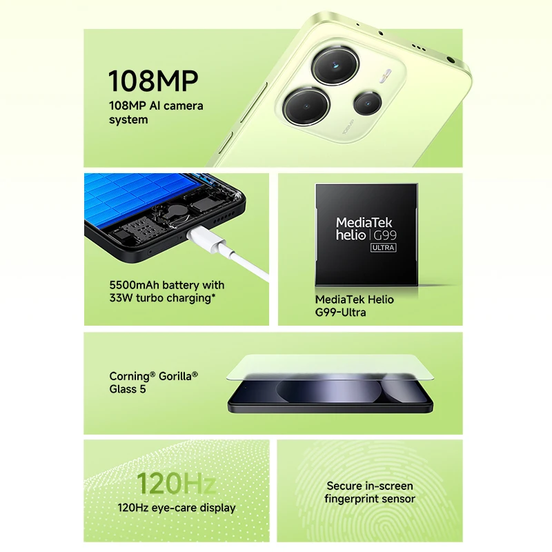Глобальная версия redmi note 14 mediatek helio g99-ultra 108mp ai-камера 6 - Фотография_3