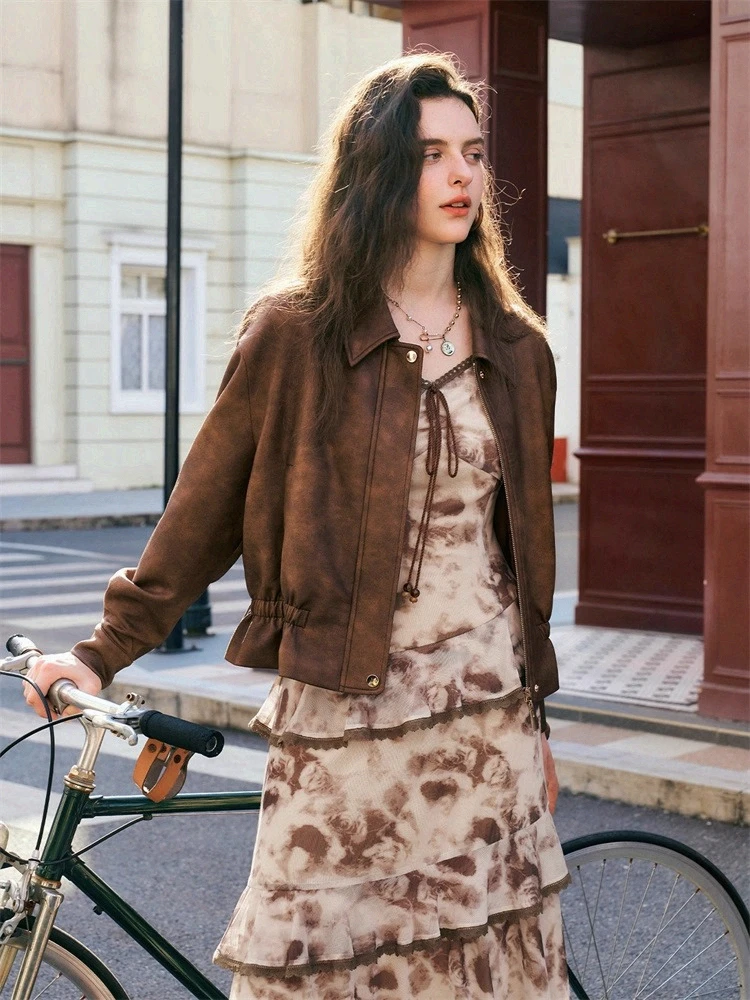 Olrain американская замшевая куртка в стиле ретро - Фотография_2