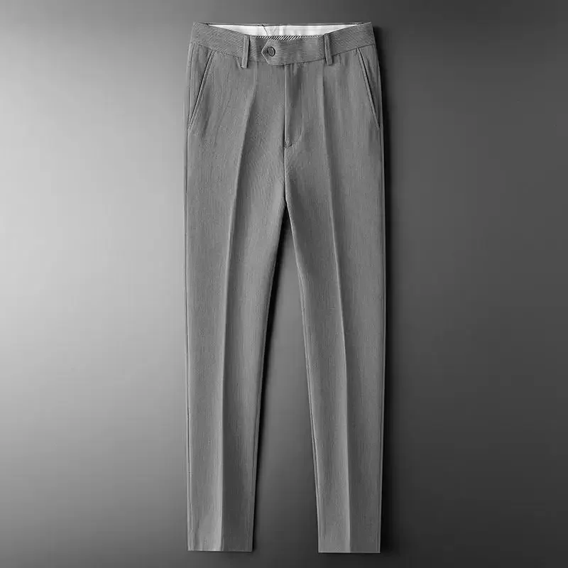 Укороченные мужские костюмные брюки slim fit 9 - Фотография_3