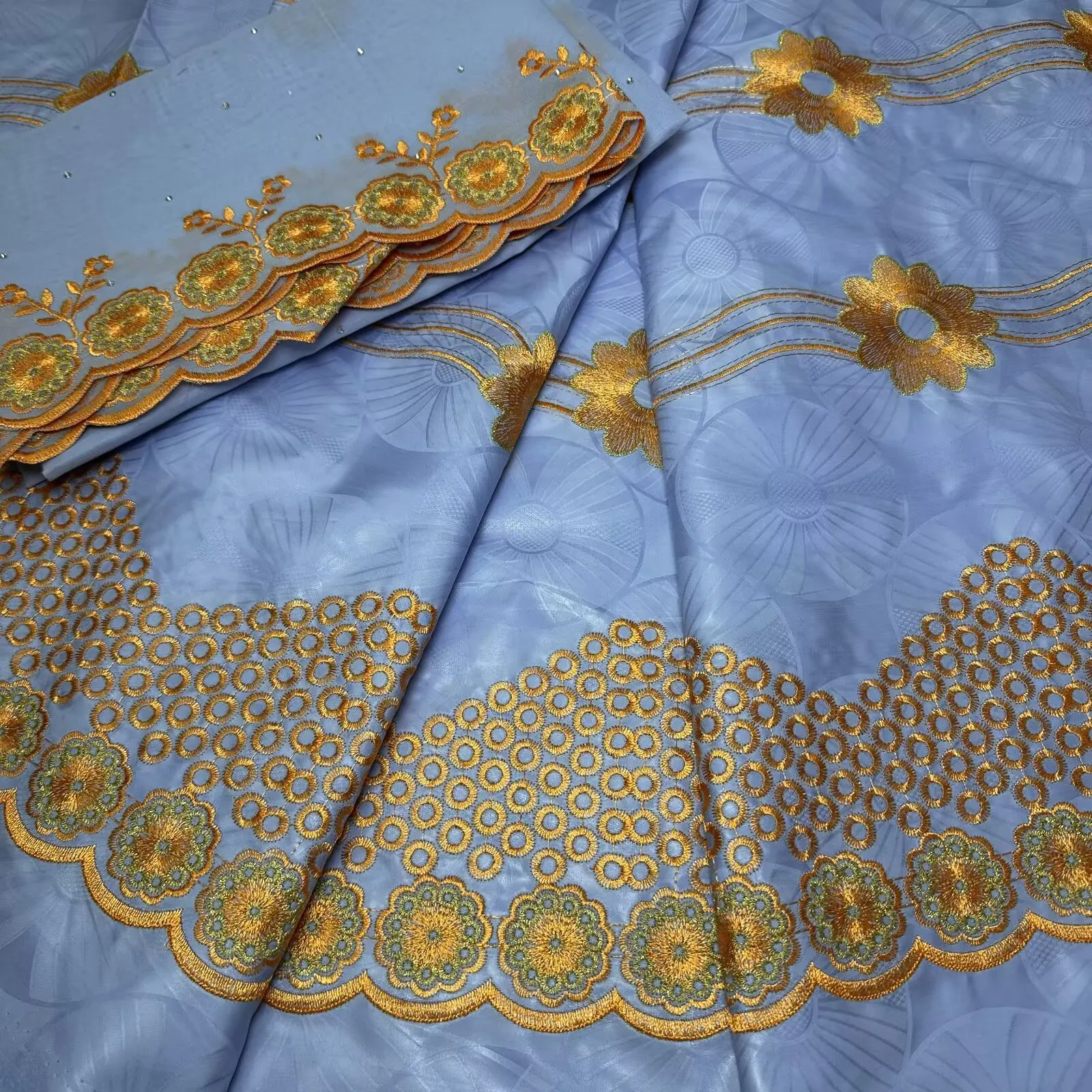 7 ярдов вышивка африканская ткань