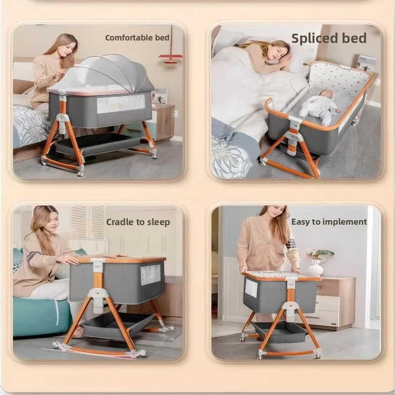 Складная портативная детская кроватка