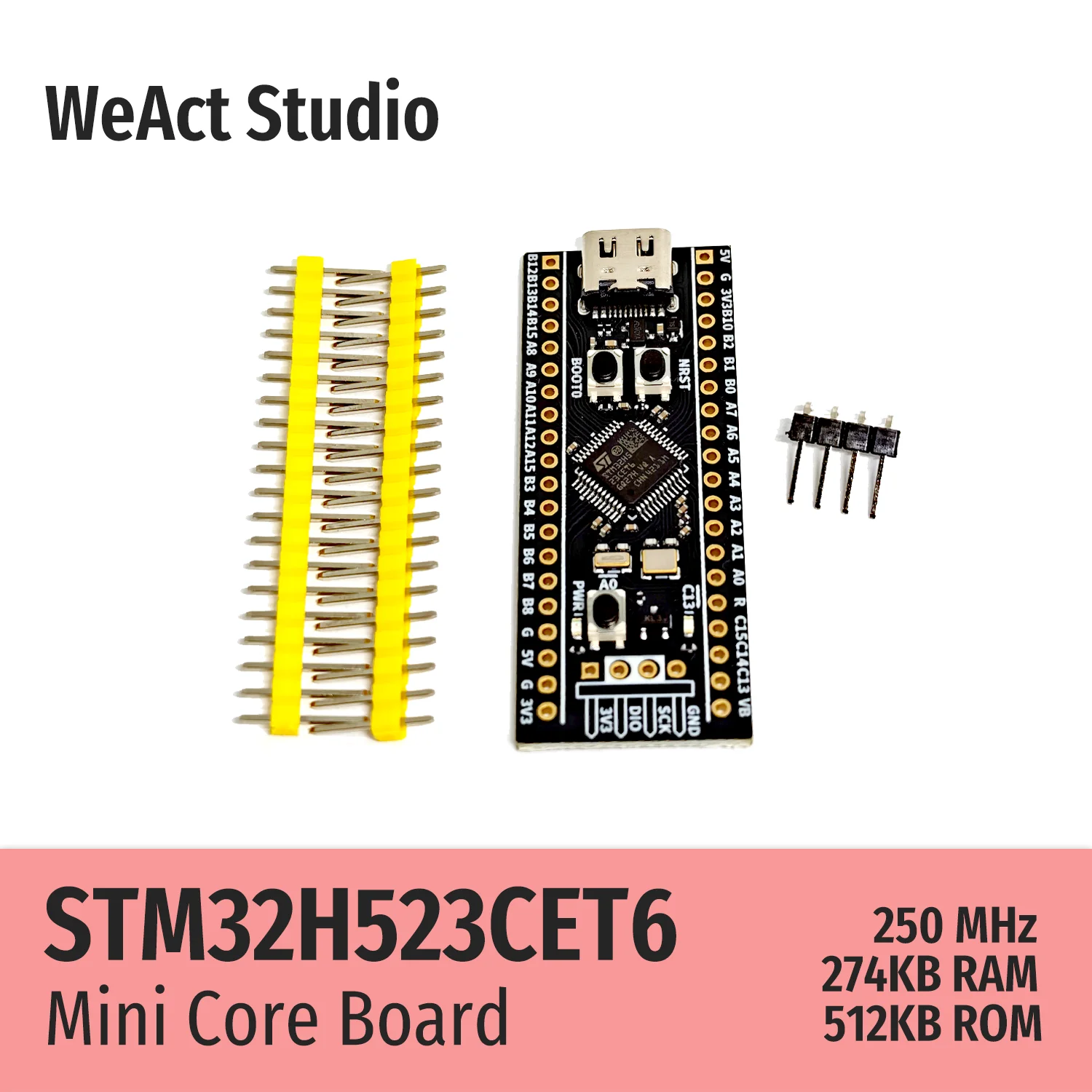 Weact stm32h523cet6 stm32h523ce - Фотография_3