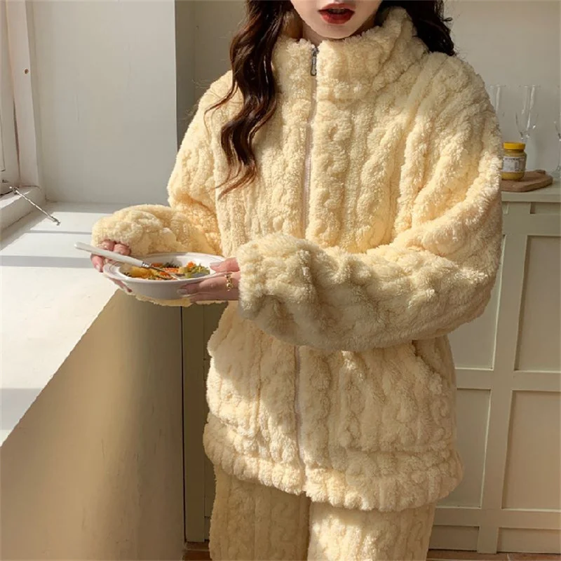 Осенне-зимняя милая флисовая пижама - Фотография_6