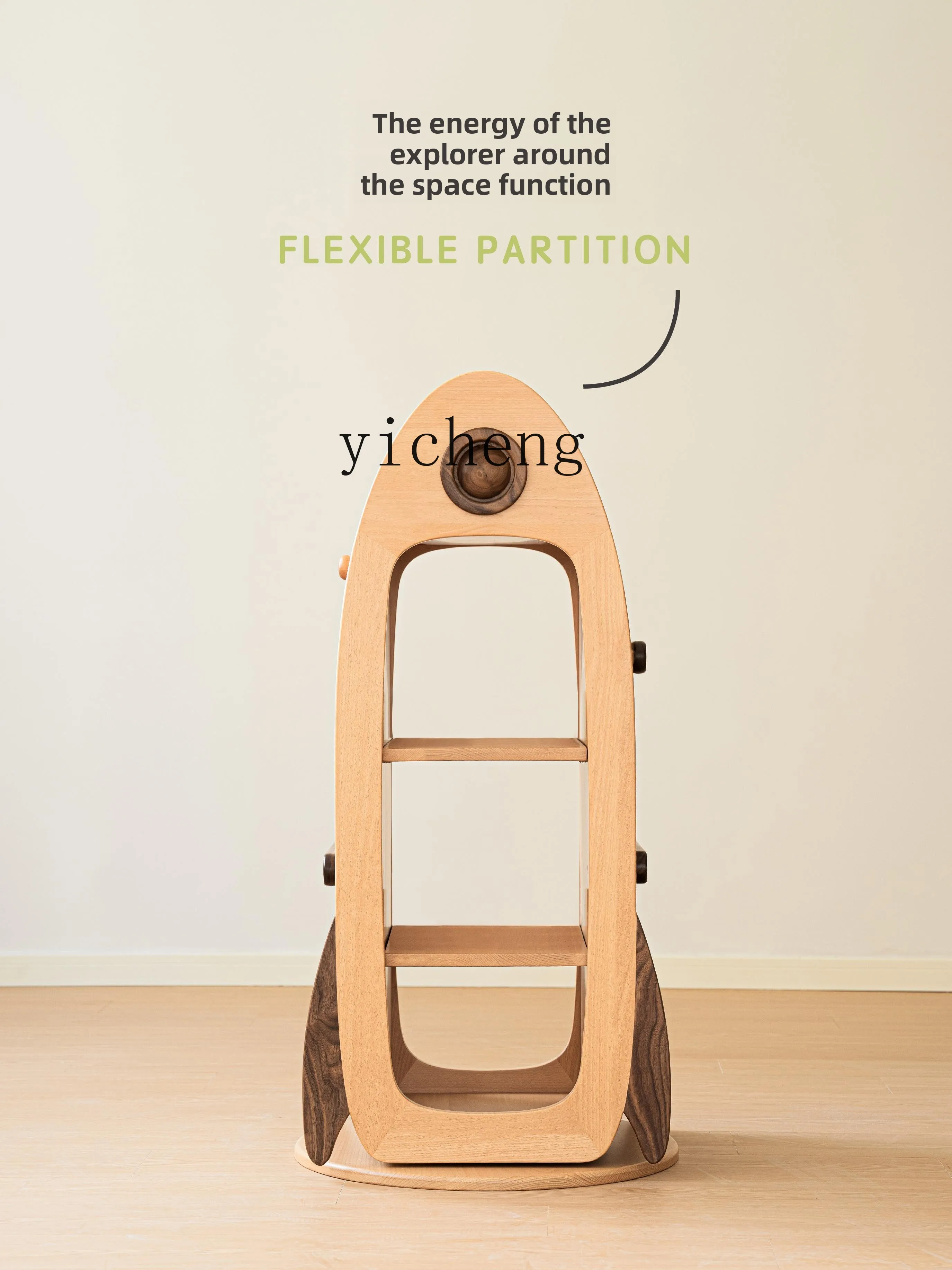 Вращающаяся книжная полка zz из цельного дерева - Фотография_3