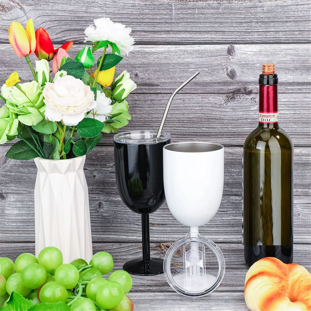 Стаканы для вина из нержавеющей стали с крышкой - Фотография_5