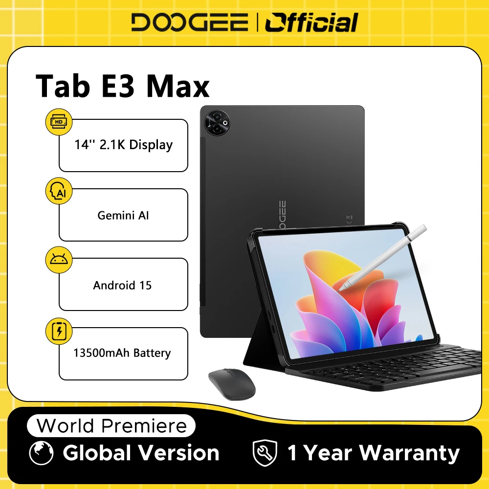 Doogee tab e3 max 2 в 1 планшетный пк 14 дюймов 2