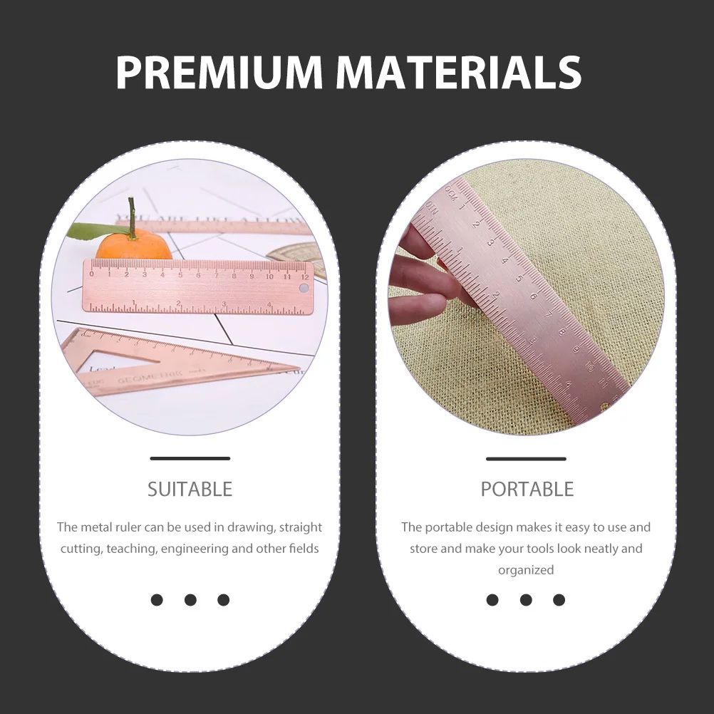 Медная металлическая линейка - Фотография_4