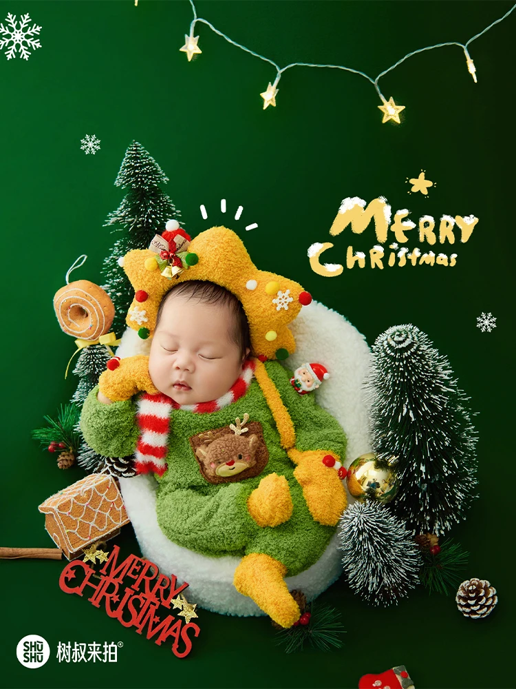 Рождественский наряд для фотосъемки новорожденных - Фотография_2